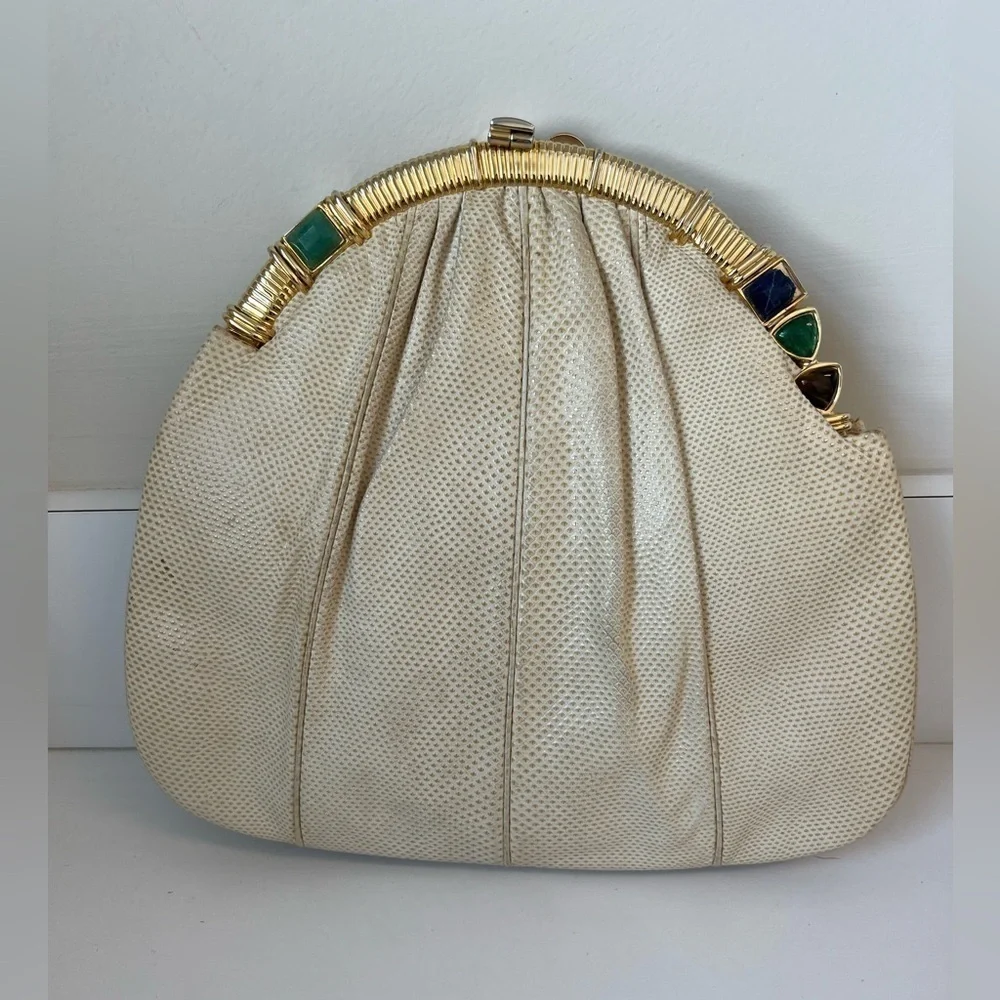Judith Leiber Vintage Lizard Skin Bag. Good Condition. - Picture 14 of 16